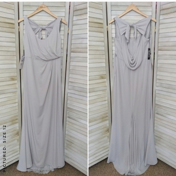 White by Vera Wang Tank Dress with Back Drape SIZE 12 - Picture 8 of 9